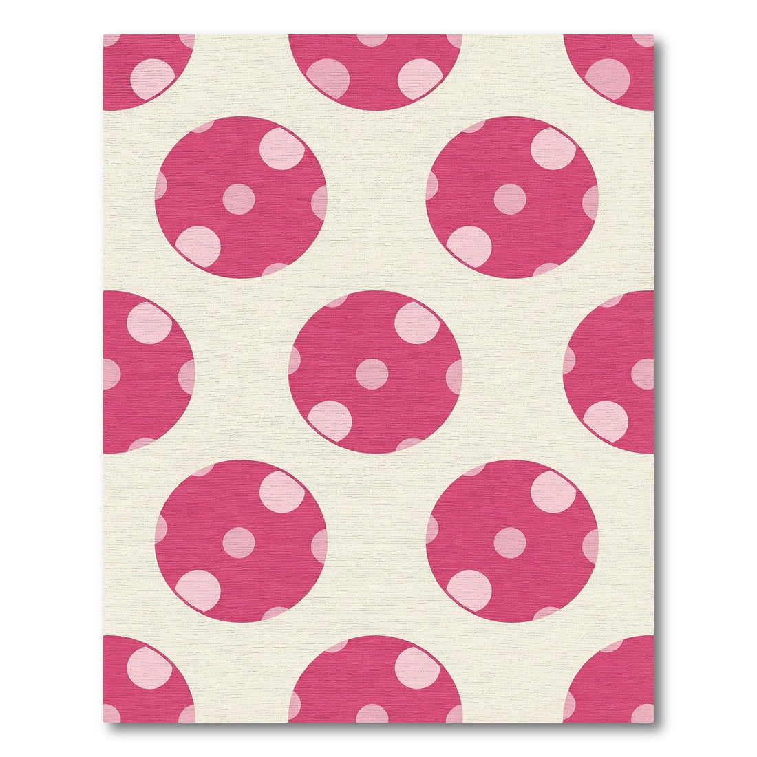 Large Magenta Polka Dot Circles Rug