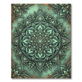 Emerald Foliage Mandala Botanical Art Rug