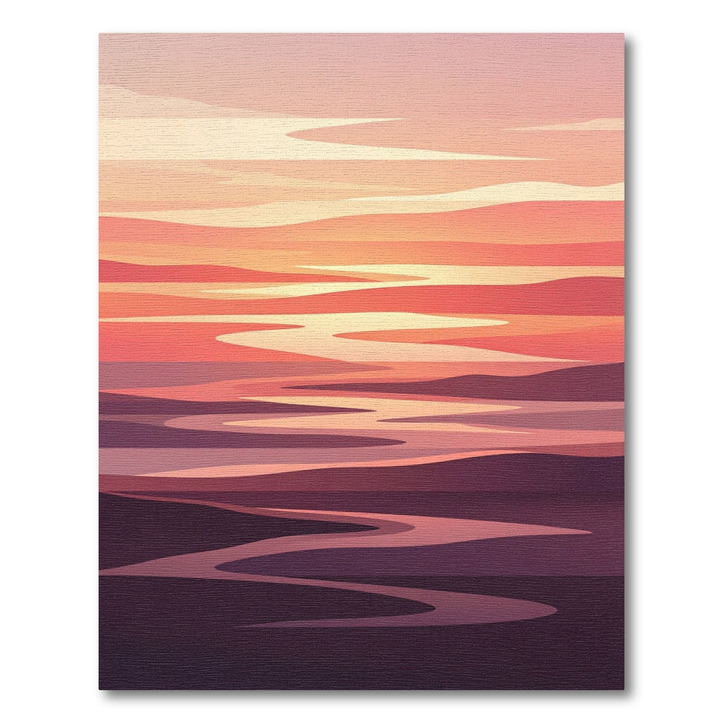 Sunset Hues Winding River Rug