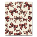 Whimsical Chocolate Bow Ribbon Illustration Rug