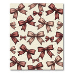 Whimsical Chocolate Bow Ribbon Illustration Rug