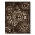 Brown Cream Concentric Circles Rug