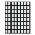 Dark Slate Grid Composition Squares Rug