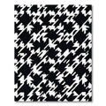 Classic Houndstooth Black White Rug