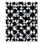 Classic Houndstooth Black White Rug