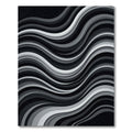 Monochrome Wave Layered Composition Rug