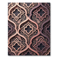 Rose Gold Paisley Arabesque Medallion Rug