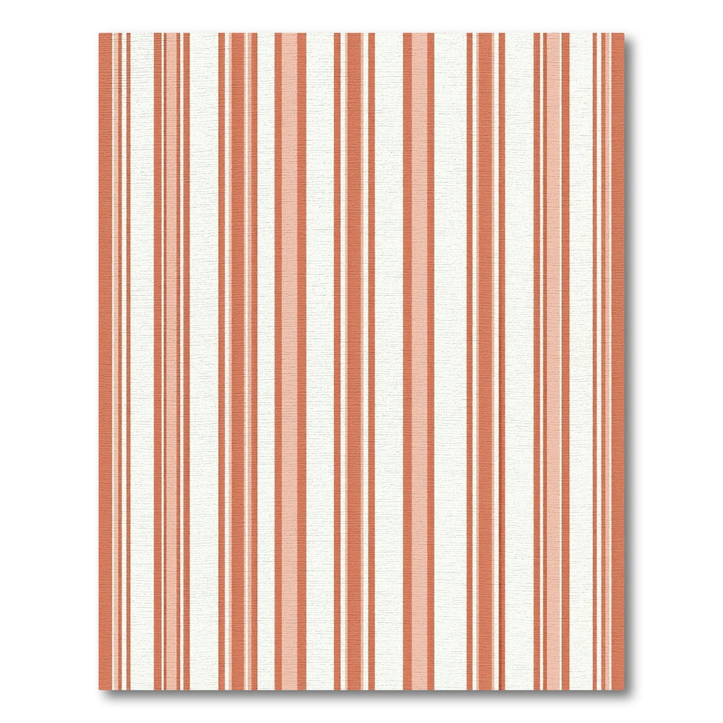 Terracotta Wide Vertical Stripe Rug