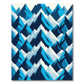 Winter Peaks Cool Tones Mountain Scape Rug