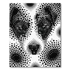 Black White Dog Halftone Dot Composition Rug
