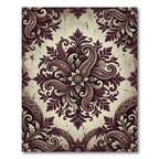 Rich Burgundy Paisley Medallion Rug