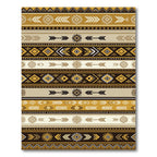 Golden Brown Earthy Aztec ArrowsRug Rug