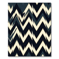 Navy Cream Jagged Chevron Rug
