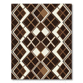 Chocolate Brown Geometric Diamond Layers Rug