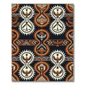Tribal Feather Medallion Black Ochre Rug