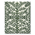 Symmetrical Verdant Botanical Leaf Trellis Rug