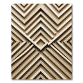 Neutral Wood Grain Chevron Geometric Rug