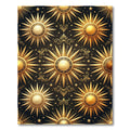 Celestial Golden Sunburst Dark Elegance Rug