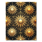 Celestial Golden Sunburst Dark Elegance Rug