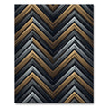 Modern Metallic Chevron Angle Rug