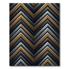 Modern Metallic Chevron Angle Rug