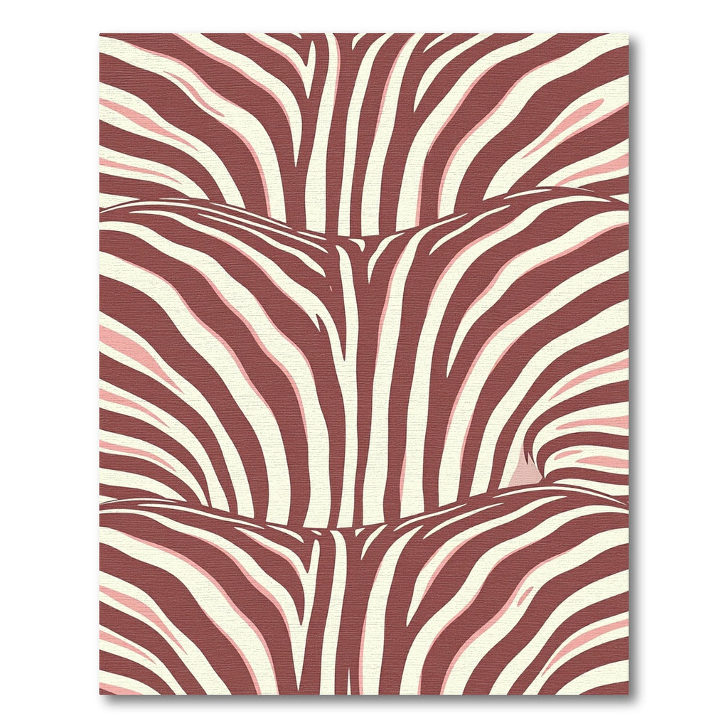 Bold Crimson Zebra Stripe Rug