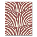 Bold Crimson Zebra Stripe Rug