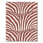 Bold Crimson Zebra Stripe Rug