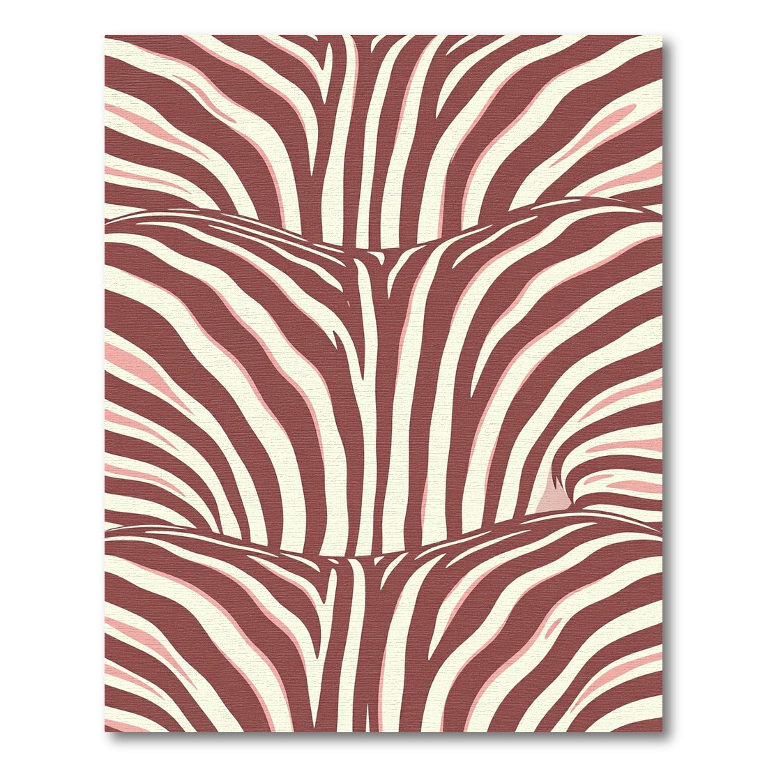 Bold Crimson Zebra Stripe Rug