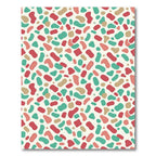 Abstract Terrazzo Peach Teal Confetti Mosaic Rug