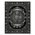 Ornate Silver Crest Laurel Wreath Rug