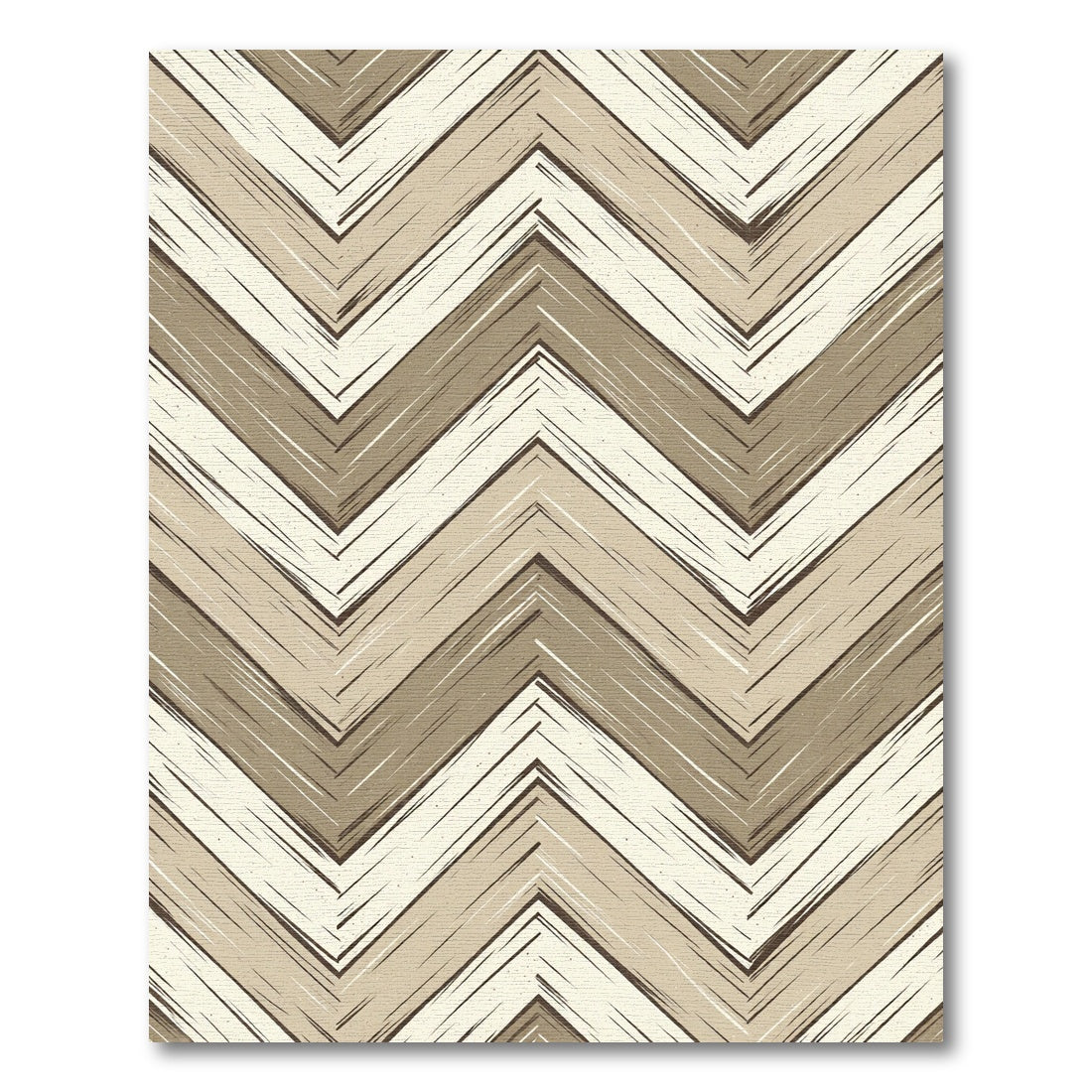 Earthy Tones Textured Chevron Rug