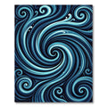 Azure Fluid Swirls Rug