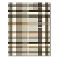 Modern Neutral Plaid Grid Check Rug