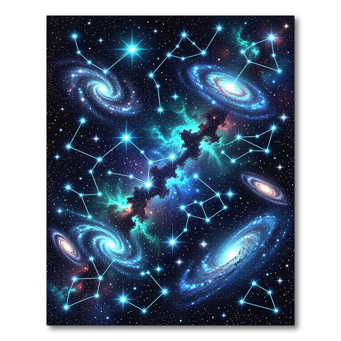 Cosmic Nebula Spiral Galaxy Starfield Rug