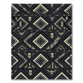 Gold Monochromatic Geometric Tribal Diamond Rug