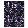 Art Deco Purple Fanburst Swirl Rug