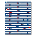 Nautical Red Blue White Stripe Flag Rug