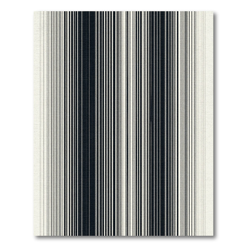 Modern Stark Black and White Stripe Rug