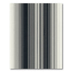 Modern Stark Black and White Stripe Rug