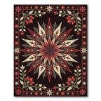 Grand Starburst Floral Medallion Borders Rug