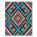 Navajo Diamond Teal Coral Rug