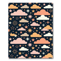 Celestial Peach and Cream Cloud Sky Rug