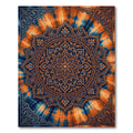 Mandala Tie Dye Orange Blue Rug