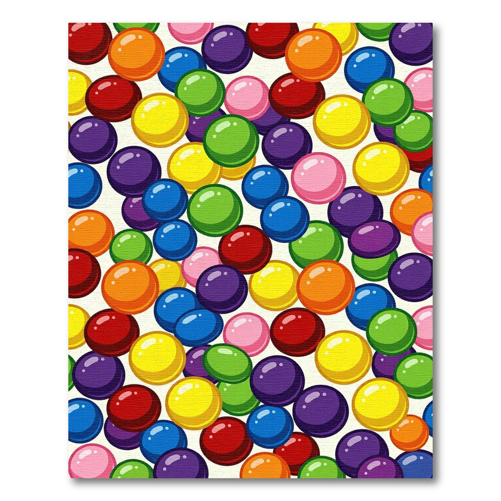 Vibrant Multicolored Polka Dot Celebration Rug