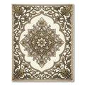 Antique Gold Floral Acanthus Medallion Rug
