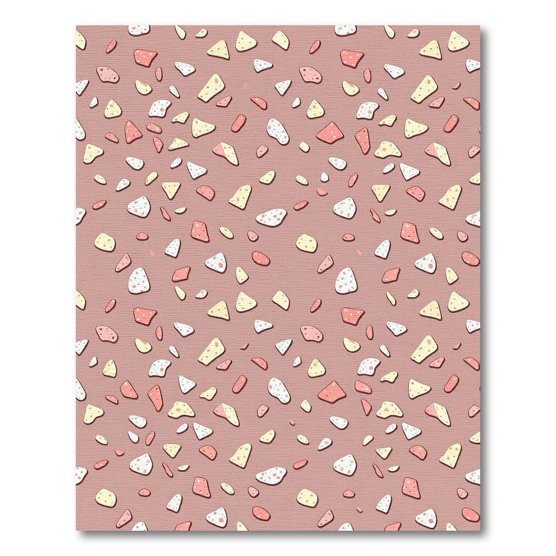 Blush Pink Abstract Terrazzo Speckled Wallpaper Rug