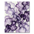 Ethereal Plum Watercolor Ink Wash Rug