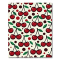 Playful Red Cherry Dot Fruit Illustration Rug