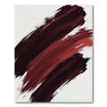 Bold Crimson Abstract Brushstroke Rug
